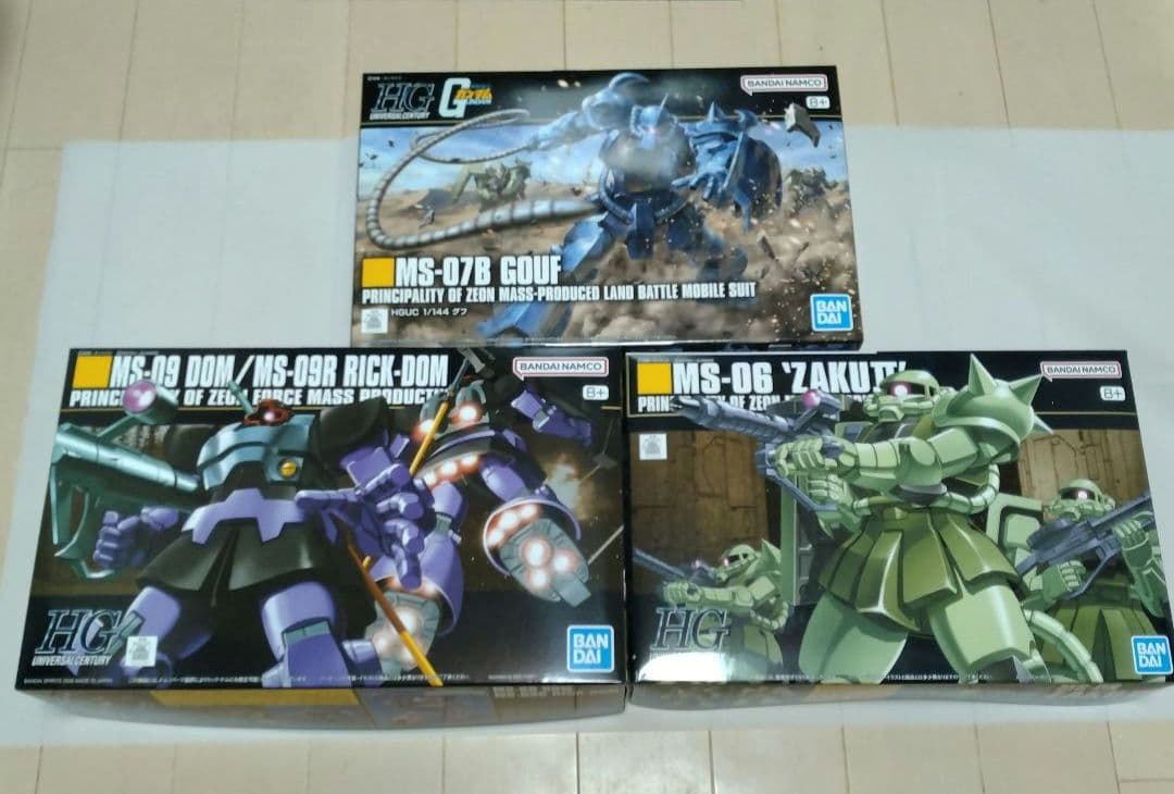 HGUC ザクⅡ グフ ドム/リックドム 新品 未組立