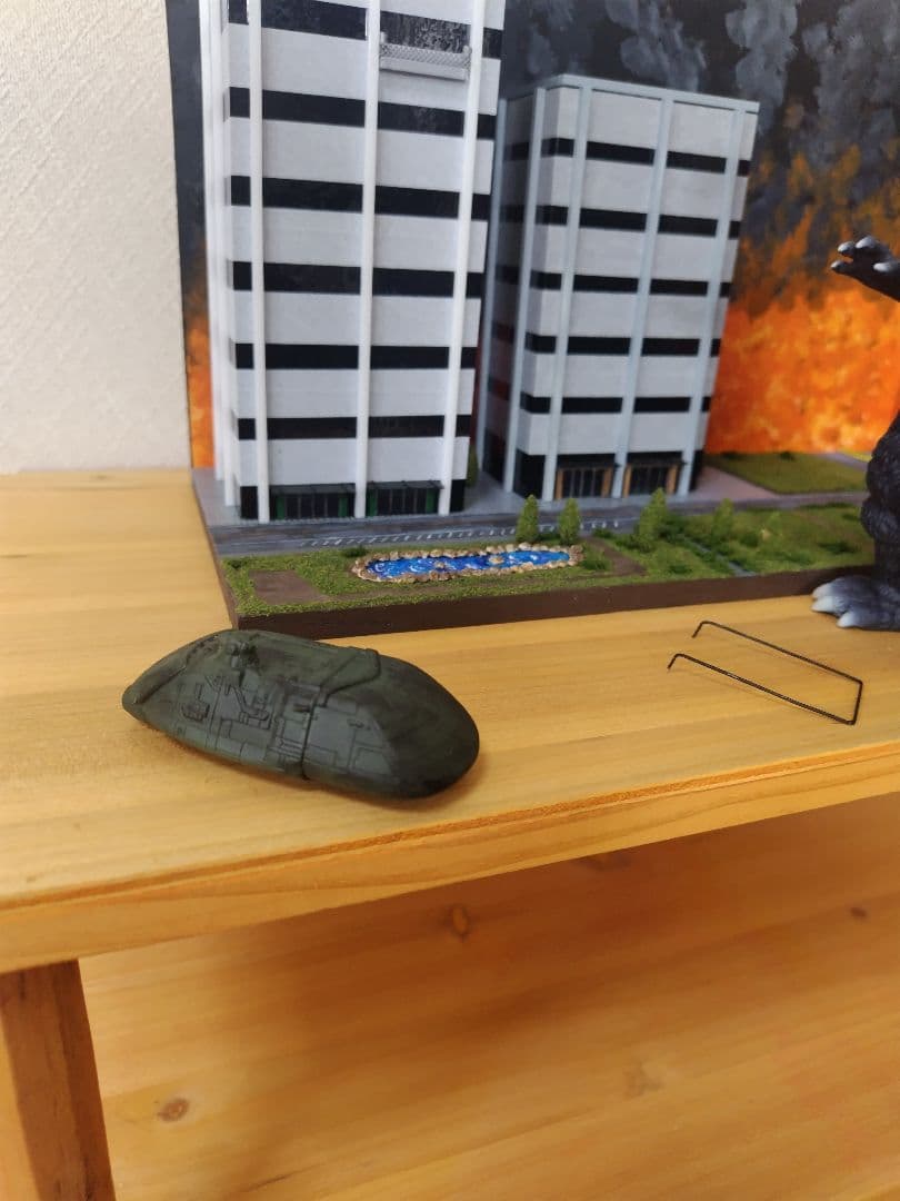 ジオラマ模型　ゴジラvsスーパーX2！