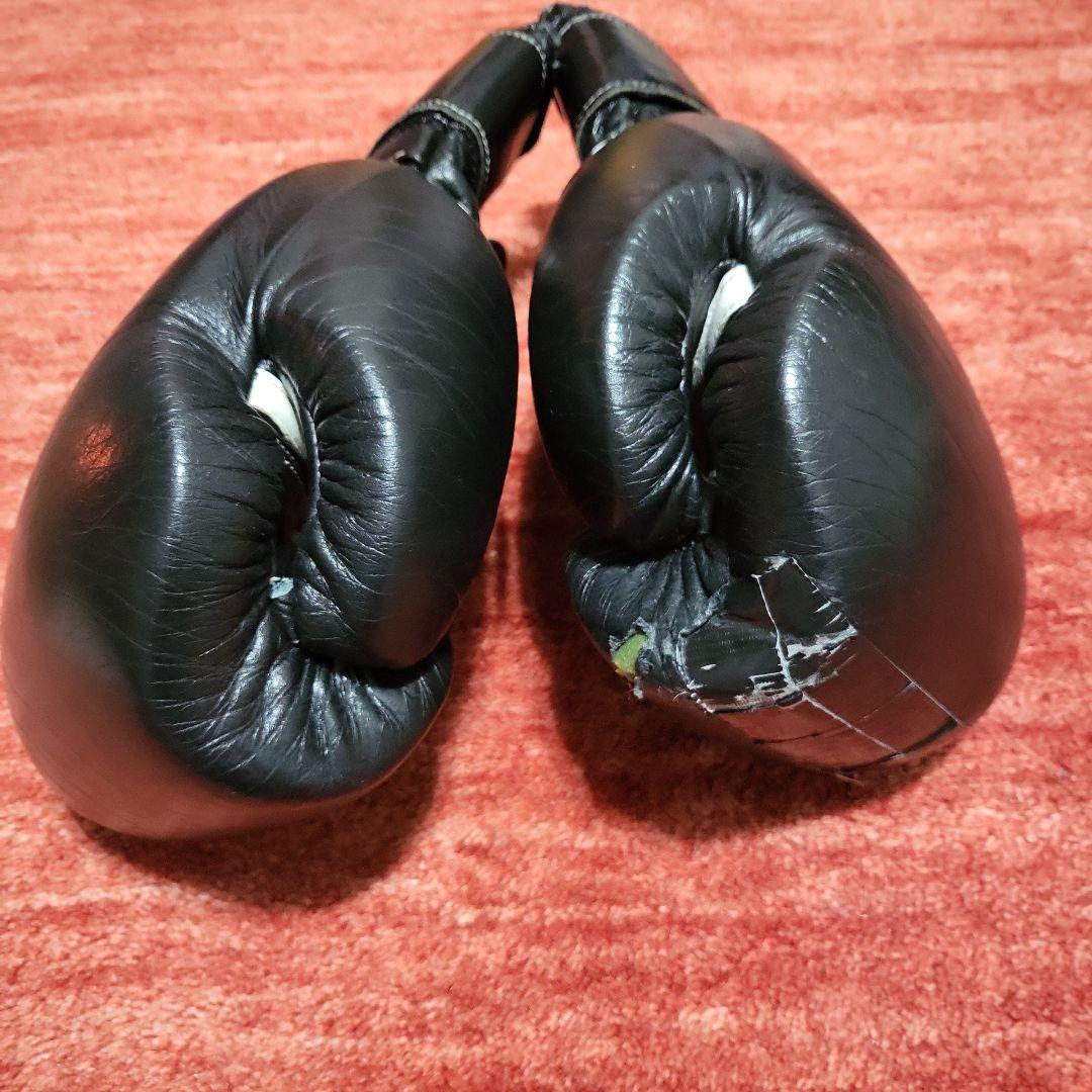 Winning ウイニング ボクシンググローブ 14oz テープ 黒 本革