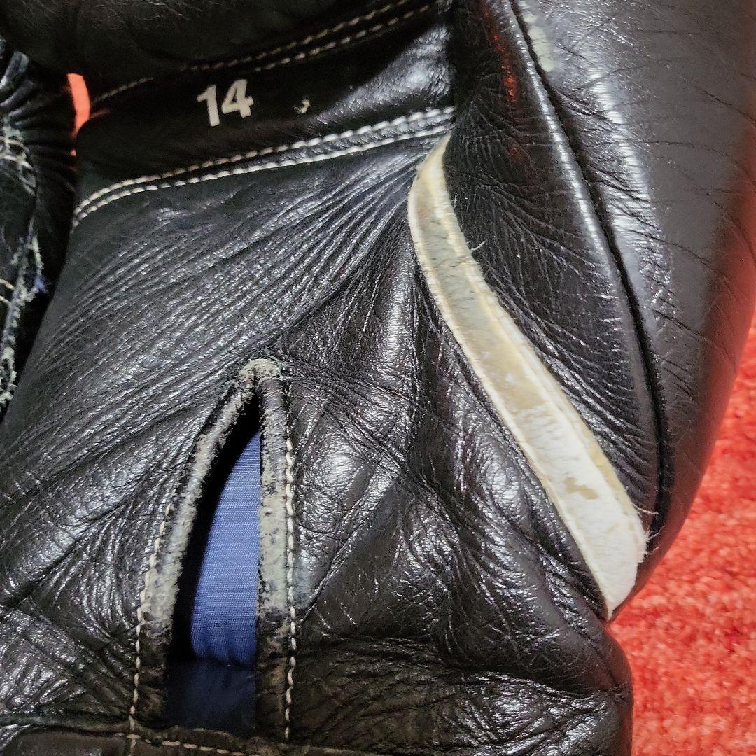 Winning ウイニング ボクシンググローブ 14oz テープ 黒 本革