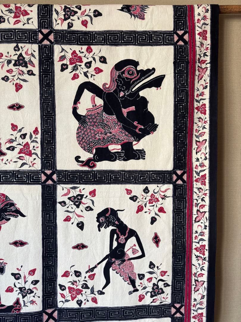 バティック　トゥリス　タペストリー　インドネシア　ラーマヤナ