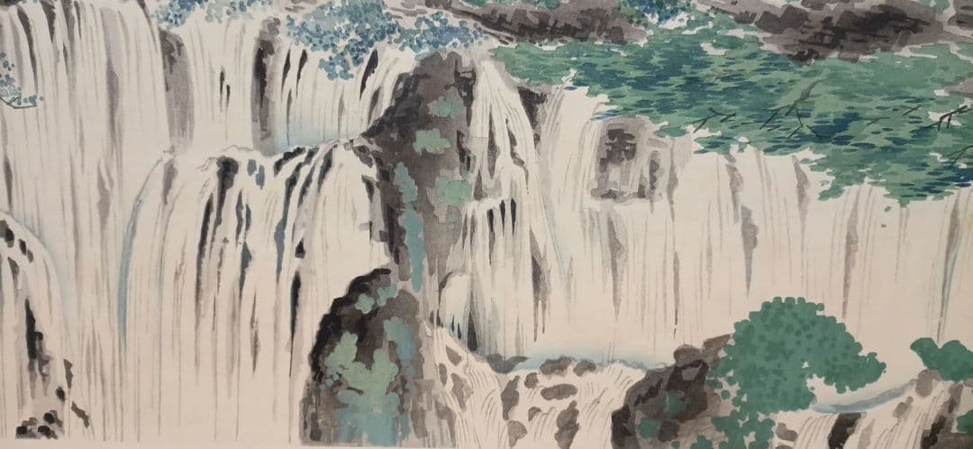 新版画富士三十六景ノ内白糸瀧の富士 徳力富吉郎画、昭和15年～16年内田美術出版