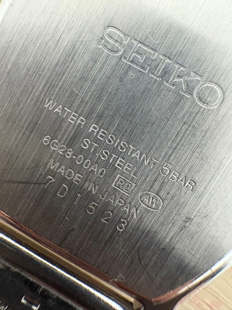 希少 SEIKO スモールセコンド 白ローマン ブルースチール針　稼働品