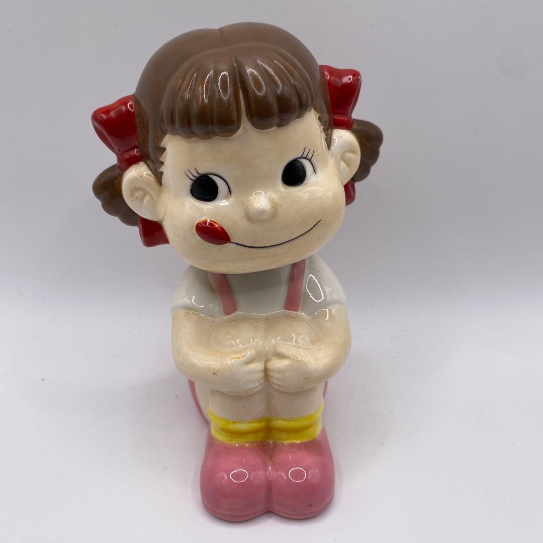 昭和レトロ　不二家　激レア 陶器製 貯金箱　ペコちゃん　非売品