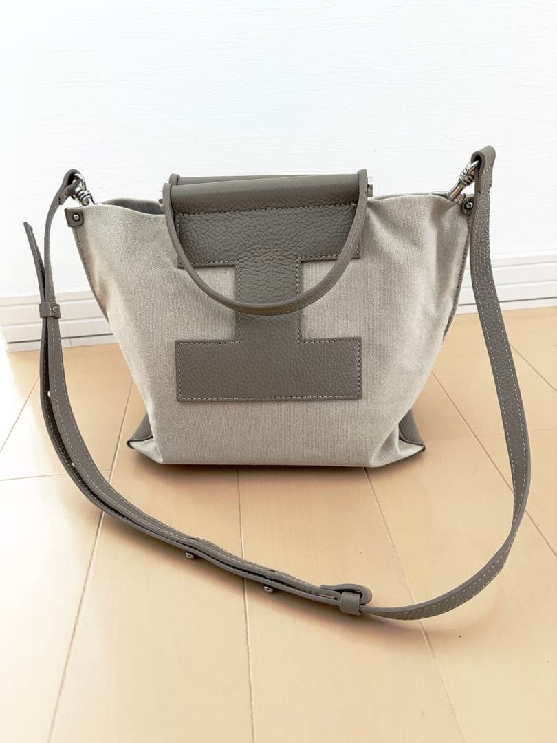 美品 イアクッチ ソルベット キャンバス レザー ショルダーバッグ S