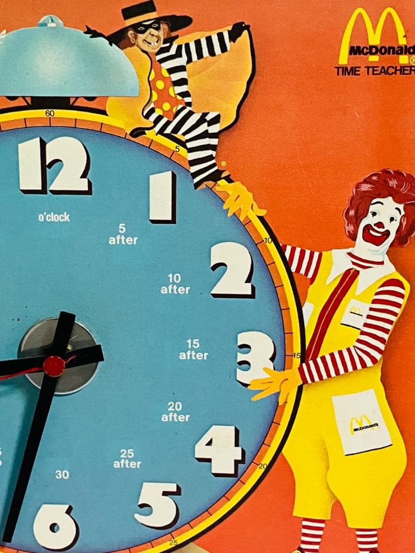 McDonald's マクドナルド スチール時計　店頭用
