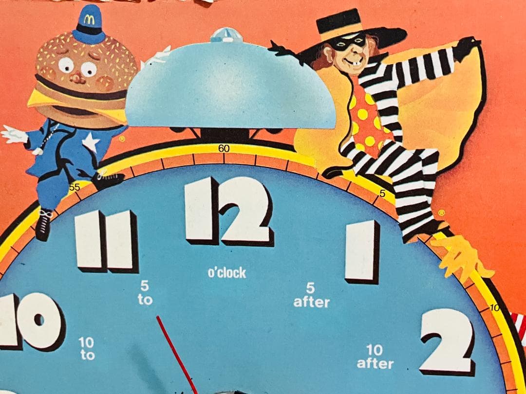McDonald's マクドナルド スチール時計　店頭用