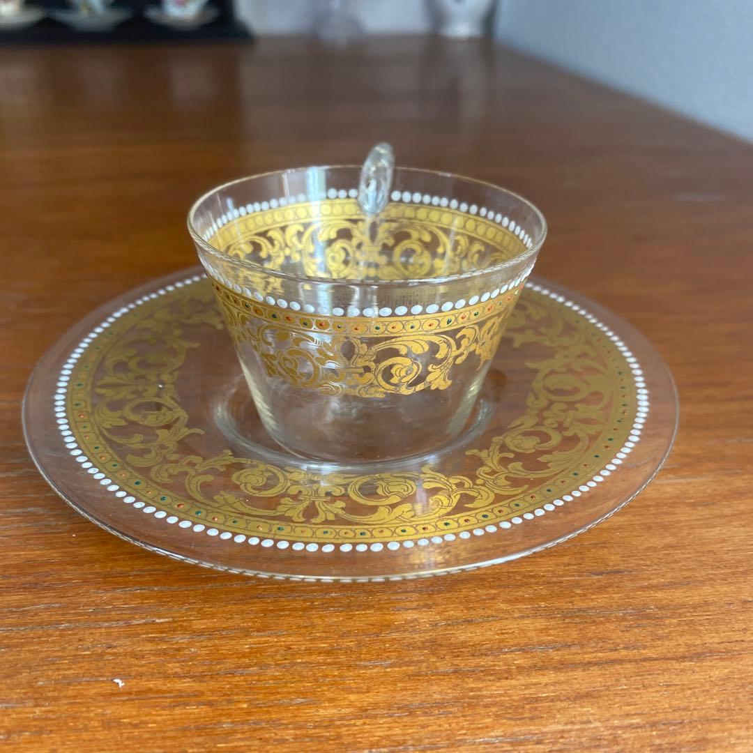アンティーク ムラーノ サルヴィアティ グラス スモール カップ＆ソーサー