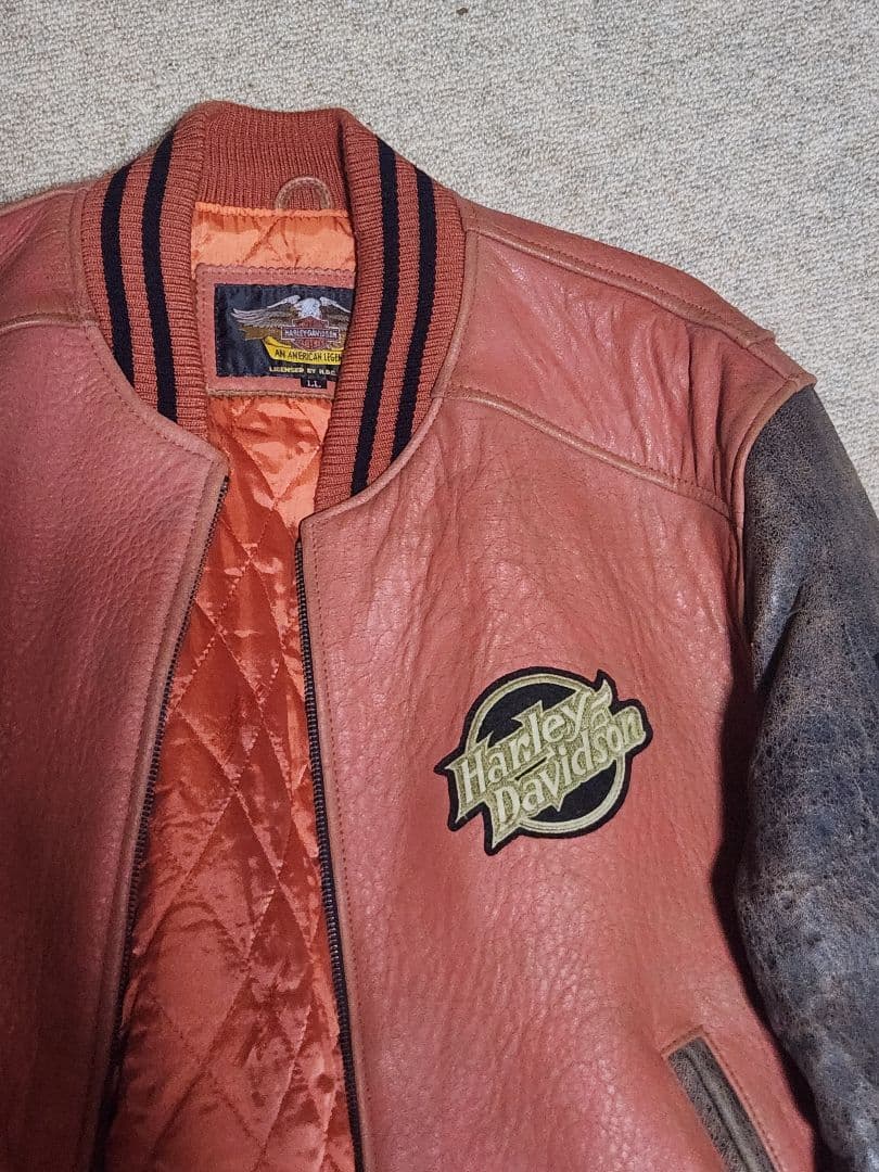 Harley Davidson レザーシングルライダースジャケット 羊革