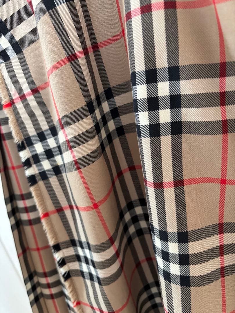 BURBERRY バーバリー 巻きスカート プリーツ膝下