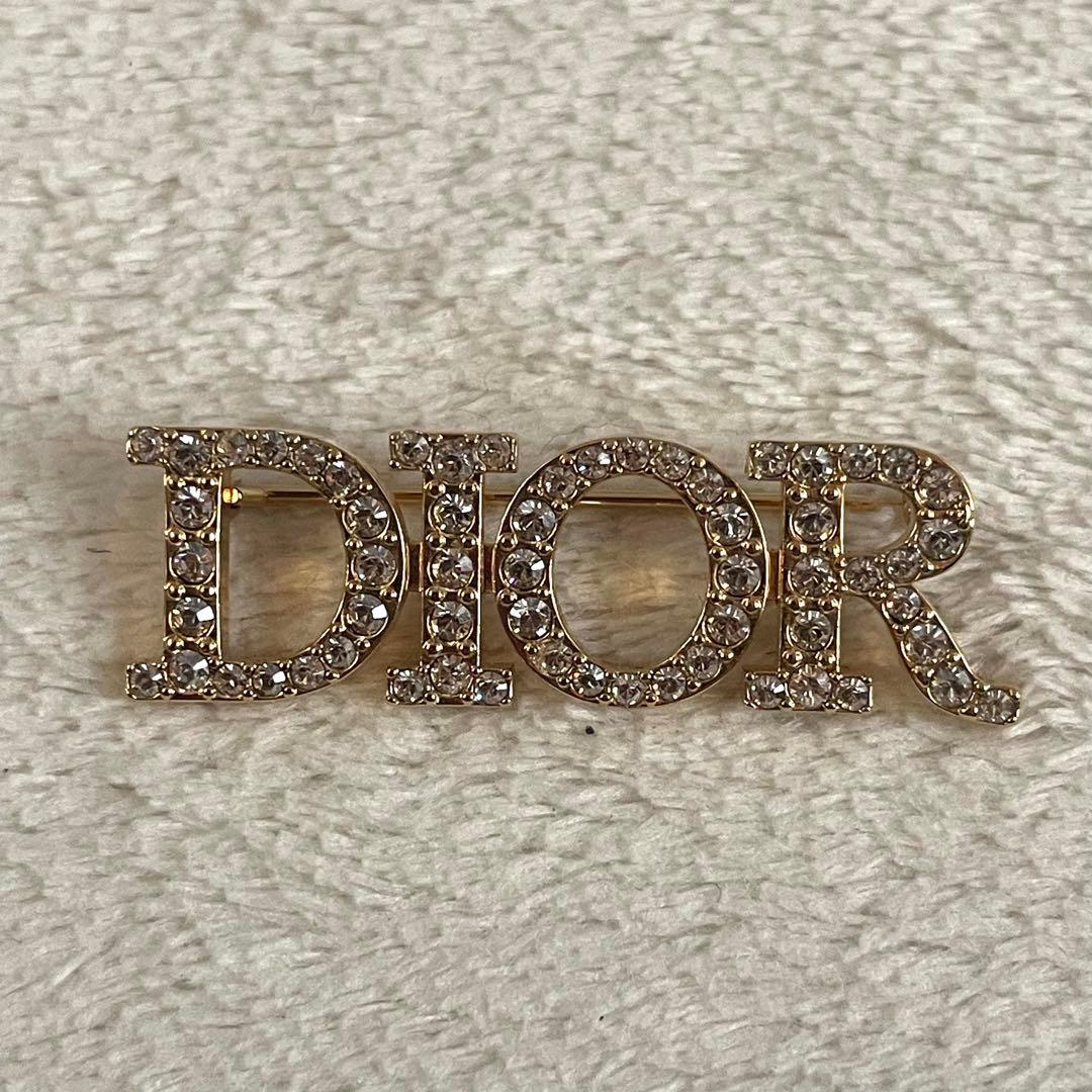 【TeTu 様】Dior ブローチ ラインストーン ゴールド金具