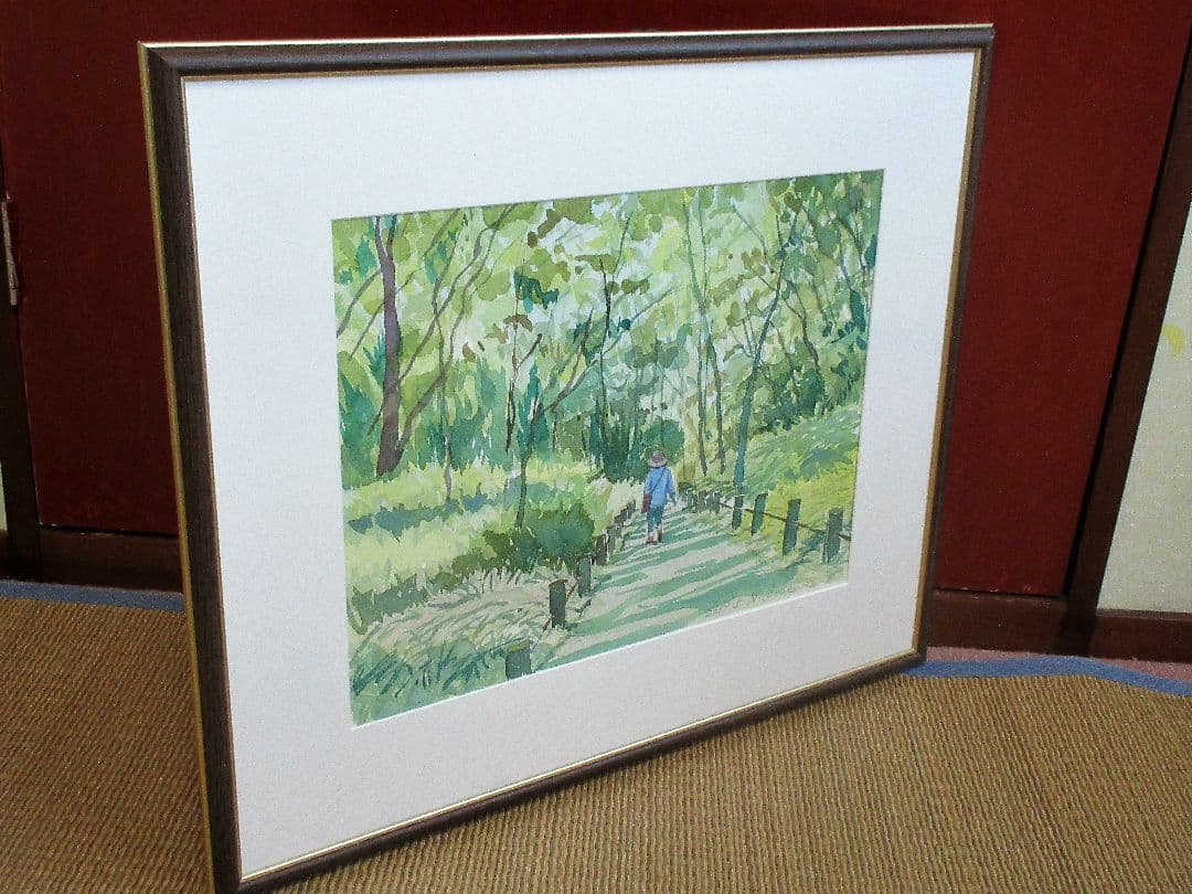 水彩画「小網代の森」