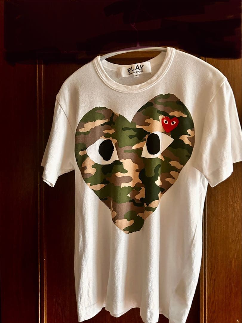 PLAY COMME des GARÇONS カモフラージュハートTシャツ S