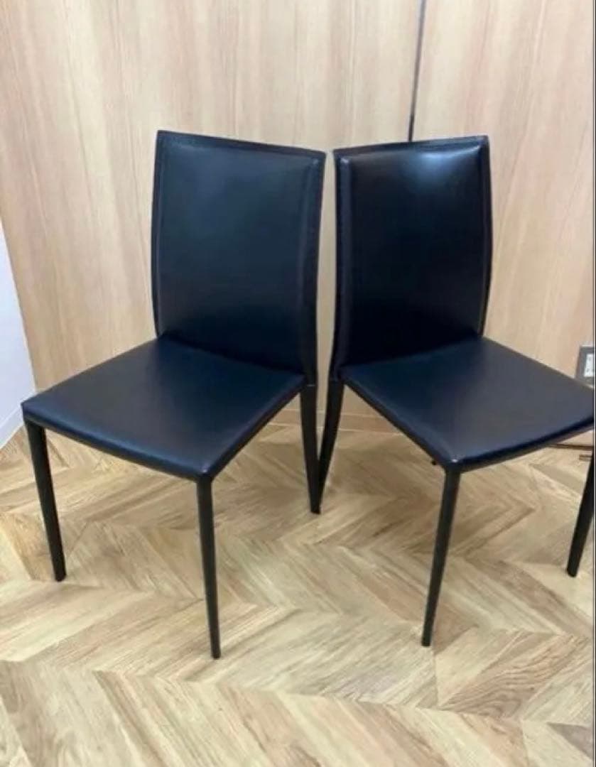 送料込み クラスティーナ ダイニング チェア イス 椅子 ブラック 2脚セット