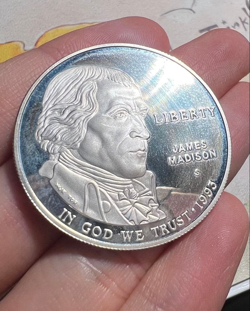 アメリカ　USA 未使用　1993年　銀貨　本日銀価格501円/g 外国