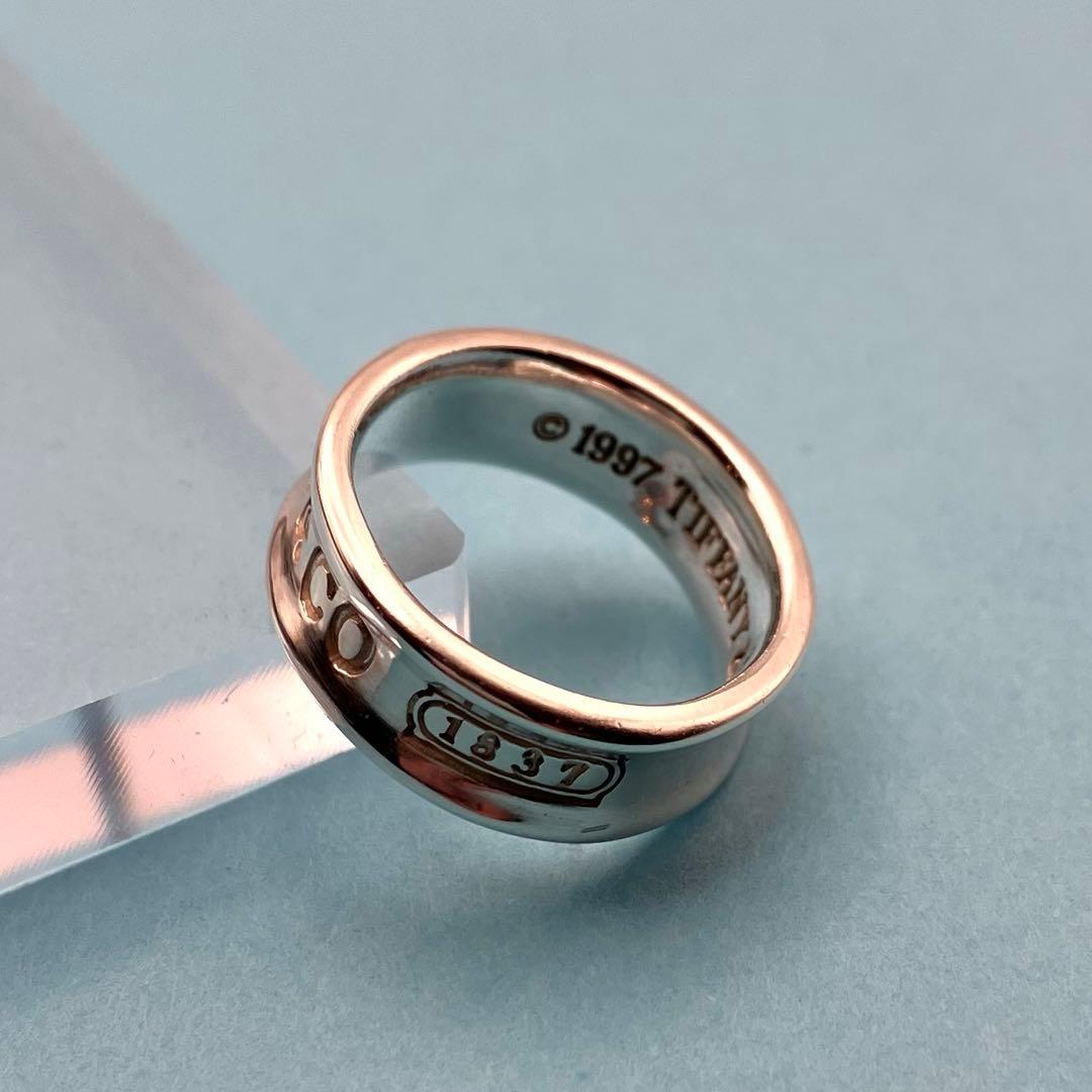 TIFFANY＆Co ナローリング 1837 約9.5号 SV925 少々歪み