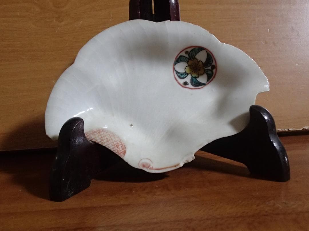 色絵　平貝形　小皿　古九谷　骨董