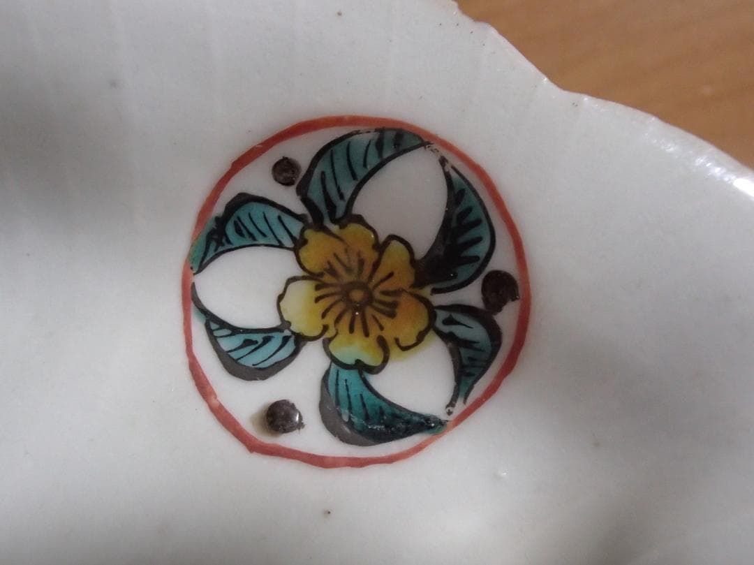 色絵　平貝形　小皿　古九谷　骨董