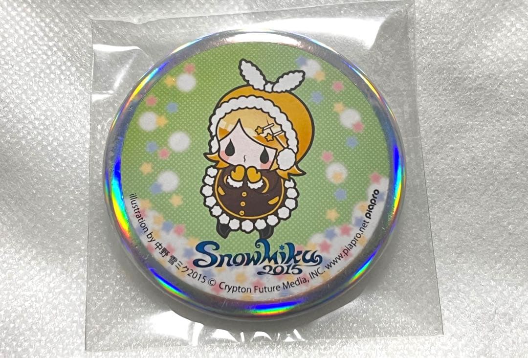 MIKU 2015 コレクション缶バッジ 鏡音リン 雪ミク