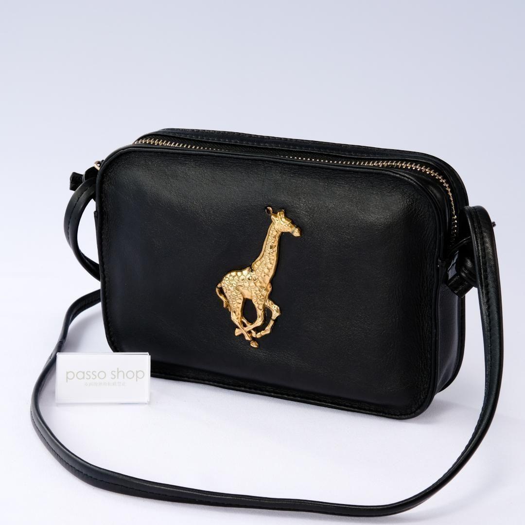 【美品】イアパピヨネ ブルックリン キリン ミニショルダー 斜めがけ 黒 レザー