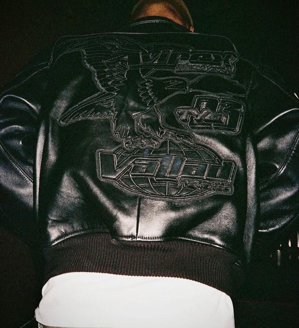 AVIREX VALLAD BLACK leather jacket　Lサイズ