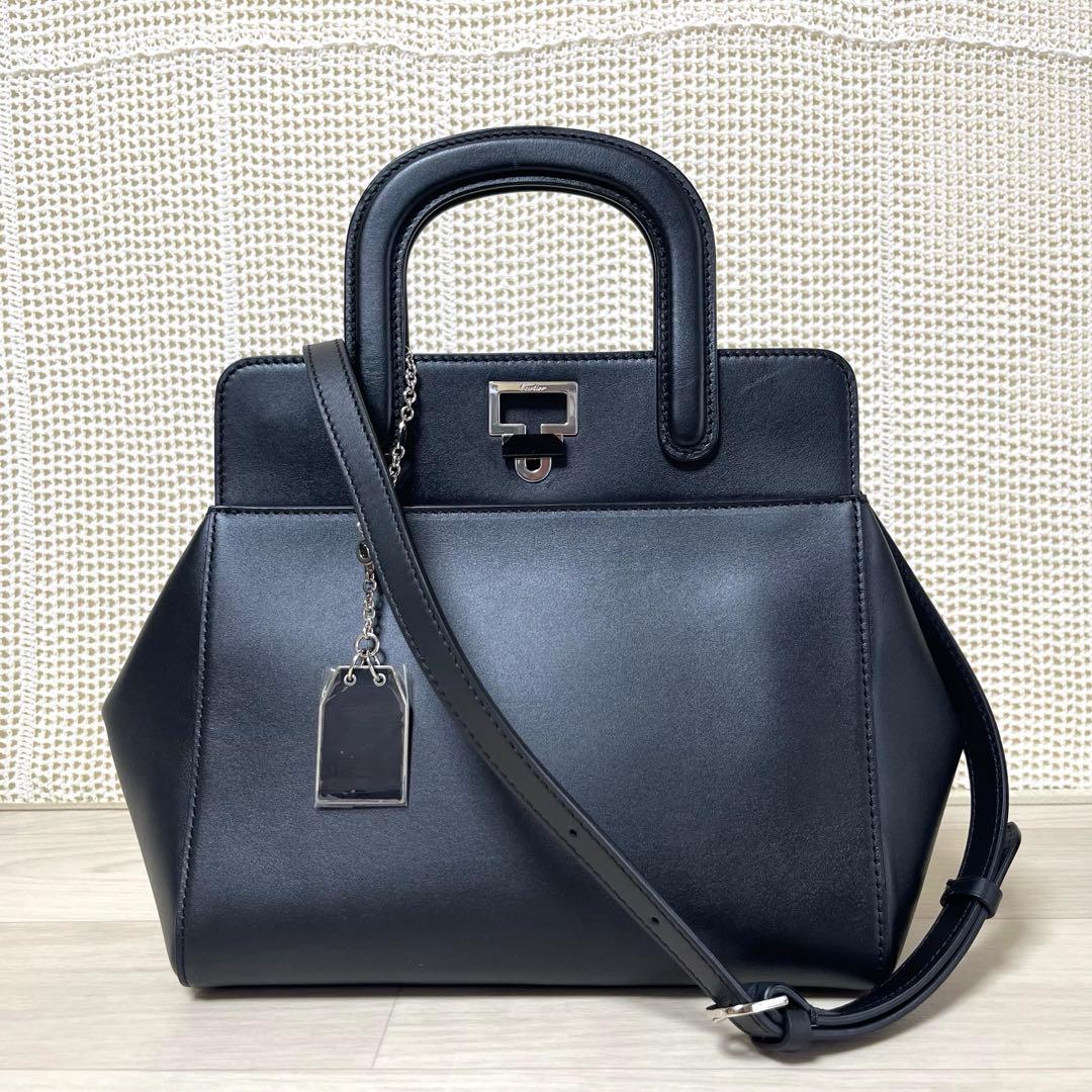 ☆超美品☆ カルティエ ジャンヌトゥーサン レザー製 2WAY ハンドバッグ