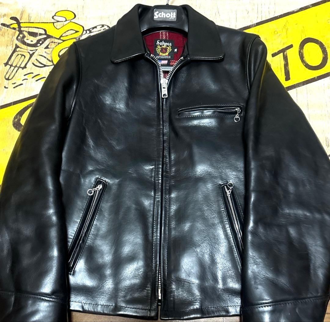 希少‼️美品‼️schottホーウィンレザーライダース6103US 36インチ