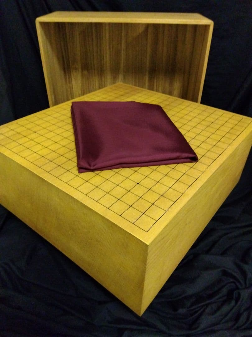 本榧脚付き　5寸7分+桐製カバー+布カバーセット　天然うるしによる太刀盛り