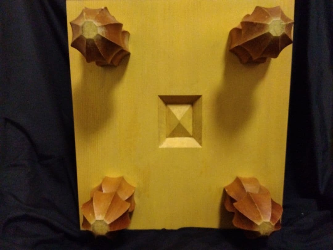 本榧脚付き　5寸7分+桐製カバー+布カバーセット　天然うるしによる太刀盛り