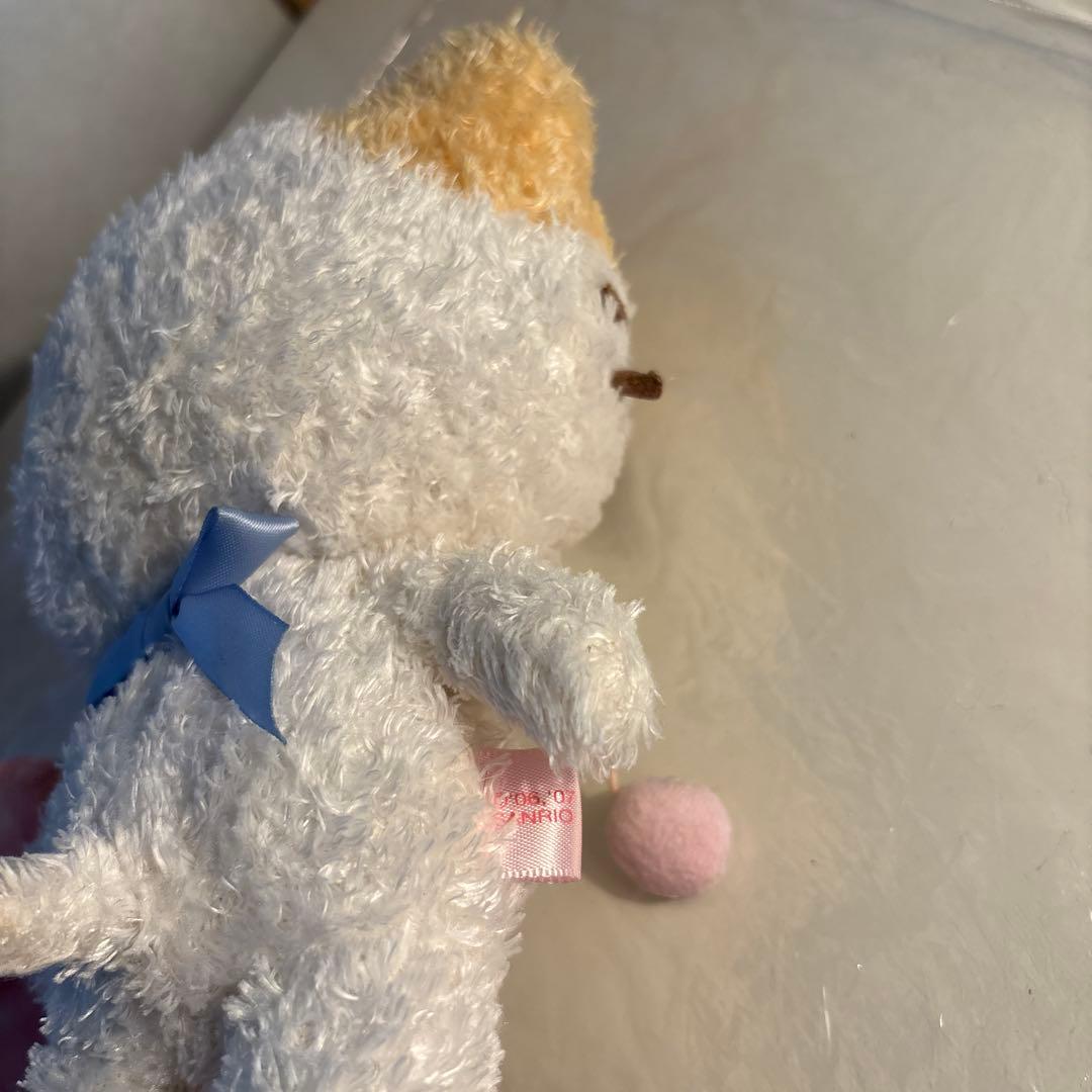 激レア　平成レトロ　マシュマロみたいなふわふわにゃんこ ウィンク 巾着付