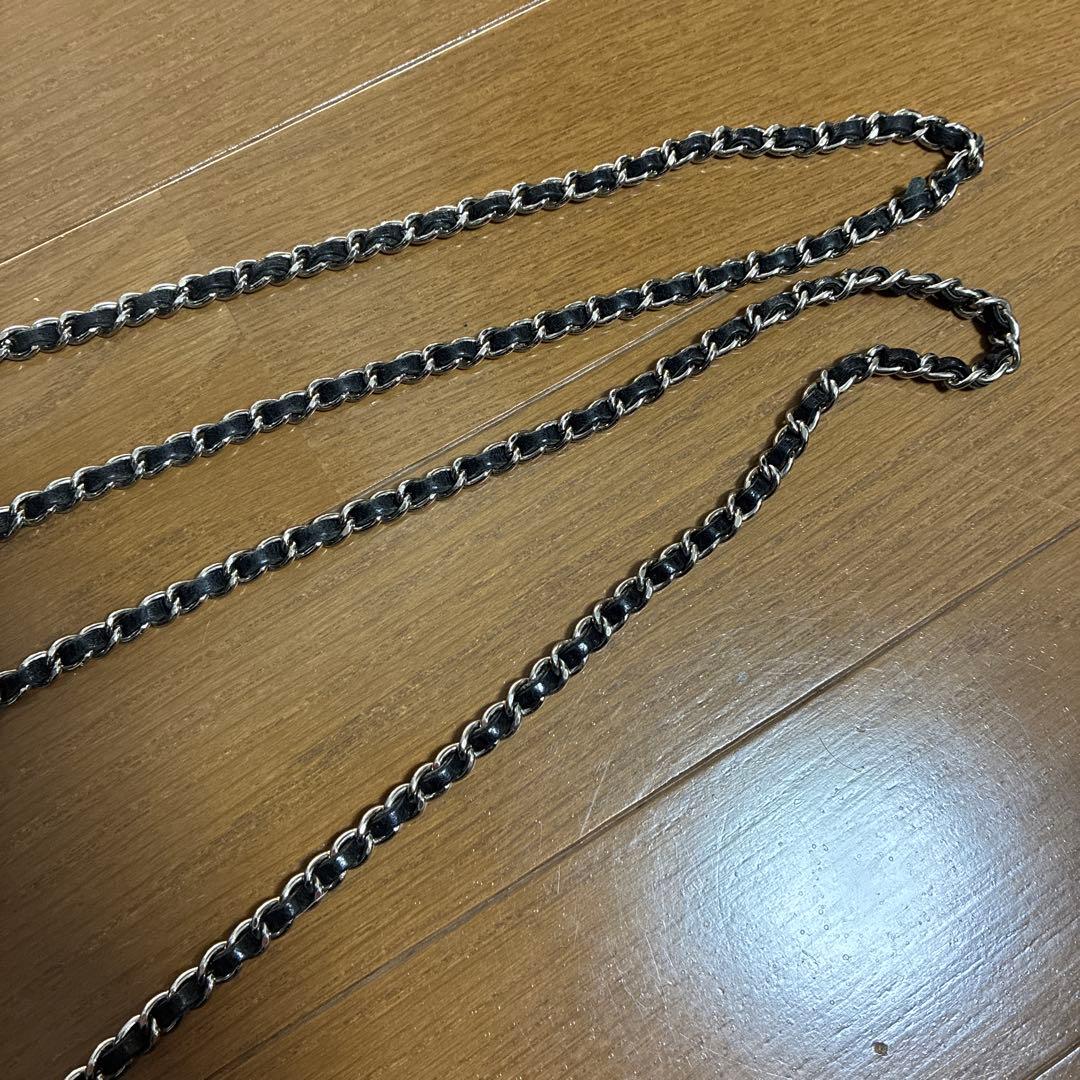 CHANEL ブラックレザー ショルダーバッグ