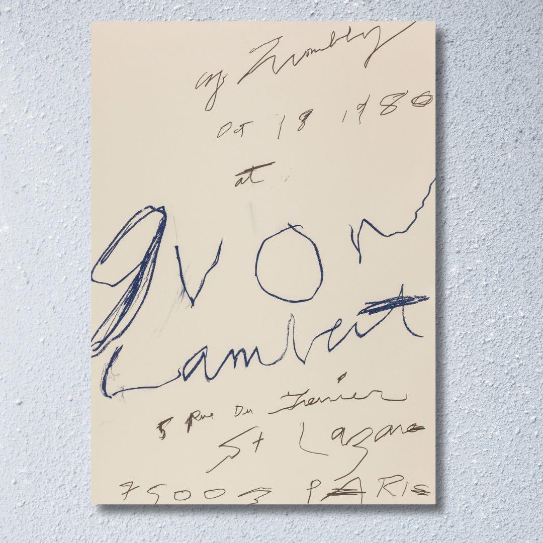 本国パリ完売! Cy Twombly - Print (1980) 復刻ポスター