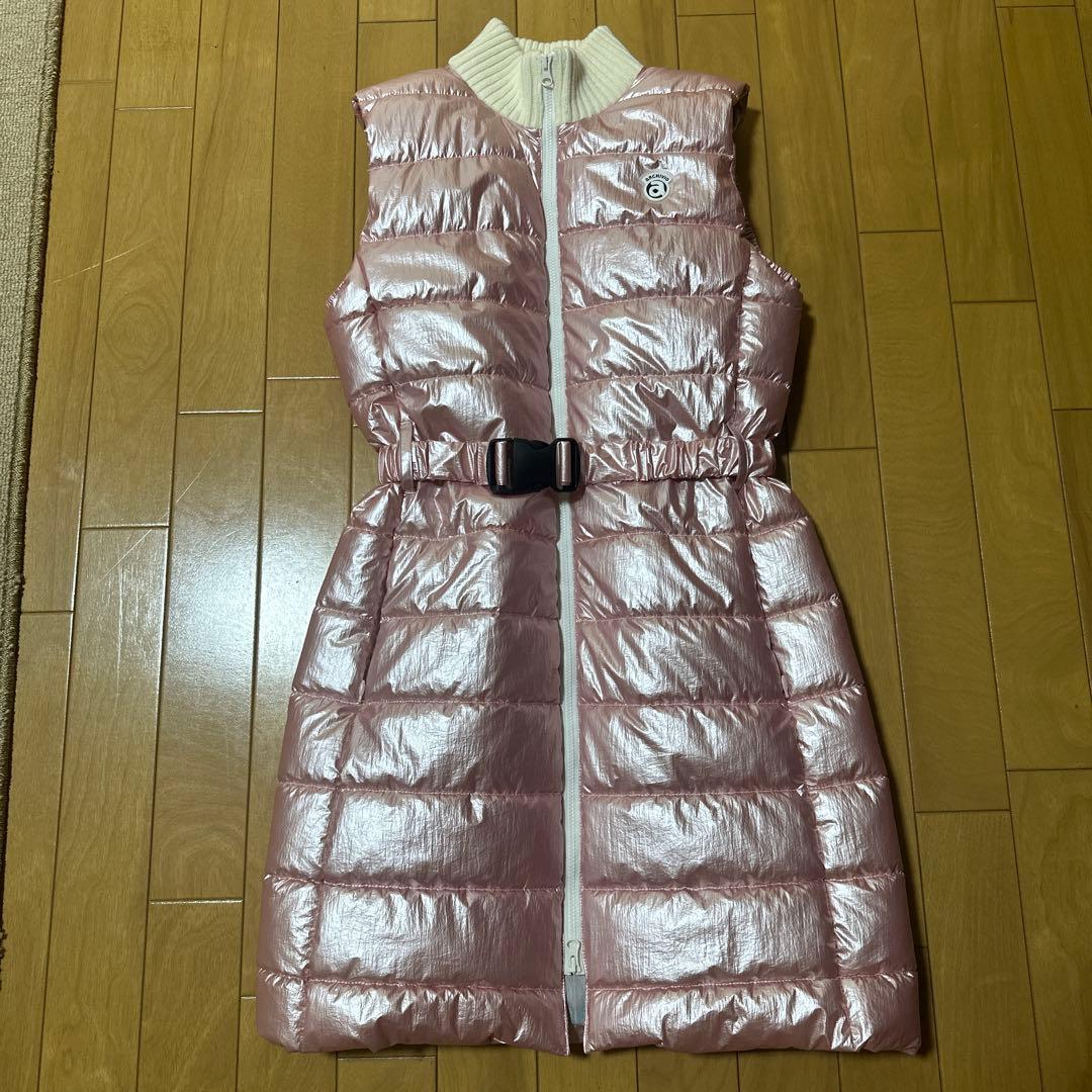【新品】archivio ピンク ダウンベスト ベルト付き レディース