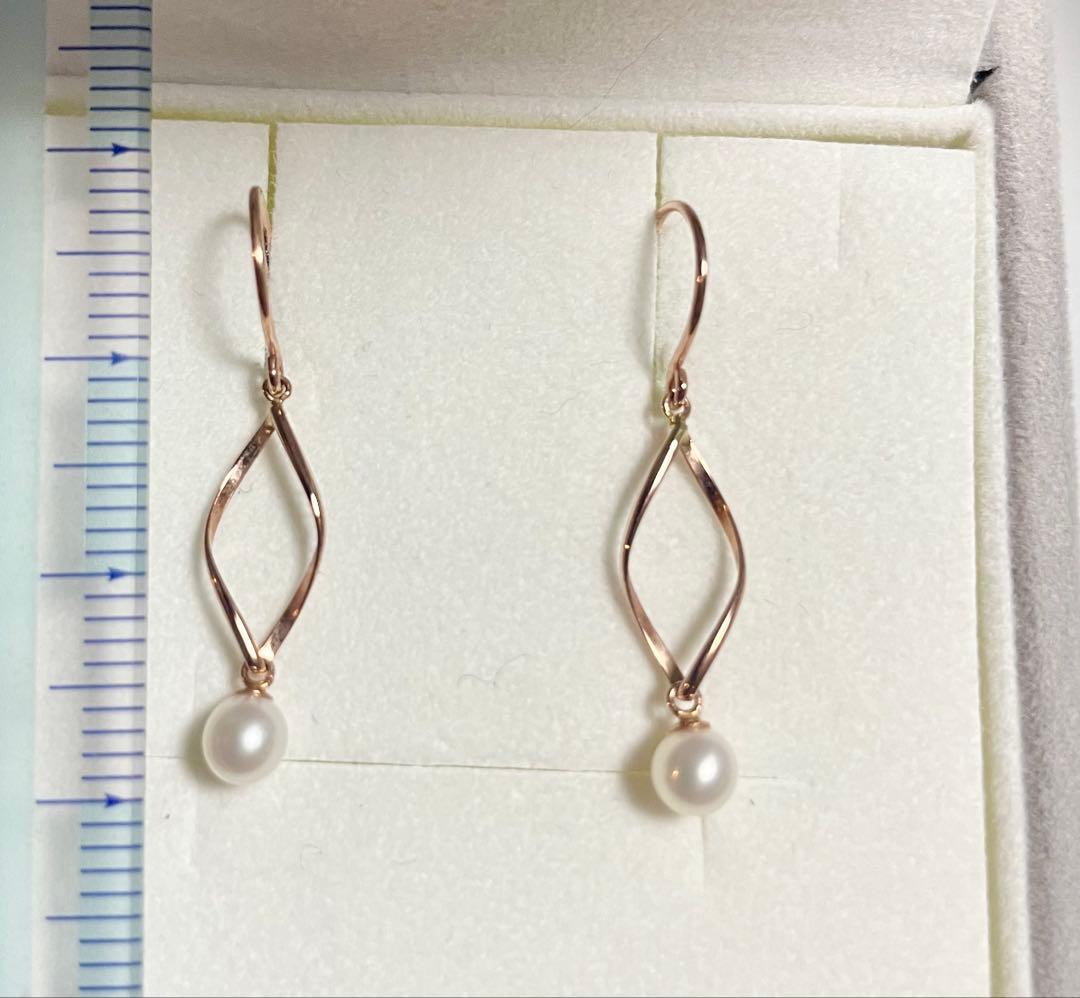 vendome aoyama k10金ピアス　ひねり　パール