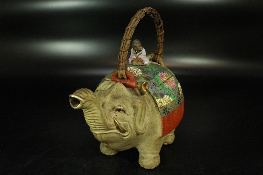 煎茶 象水注 萬古焼 時代物(K-LC757)