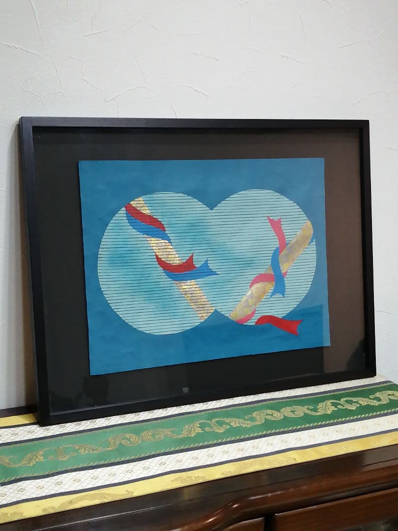 横前裕子 紫式部 源氏物語 38帖 夕霧 絵画 原画 サイズ 62cm×47cm