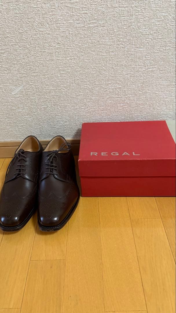 REGAL ダークブラウン ウィングチップシューズ