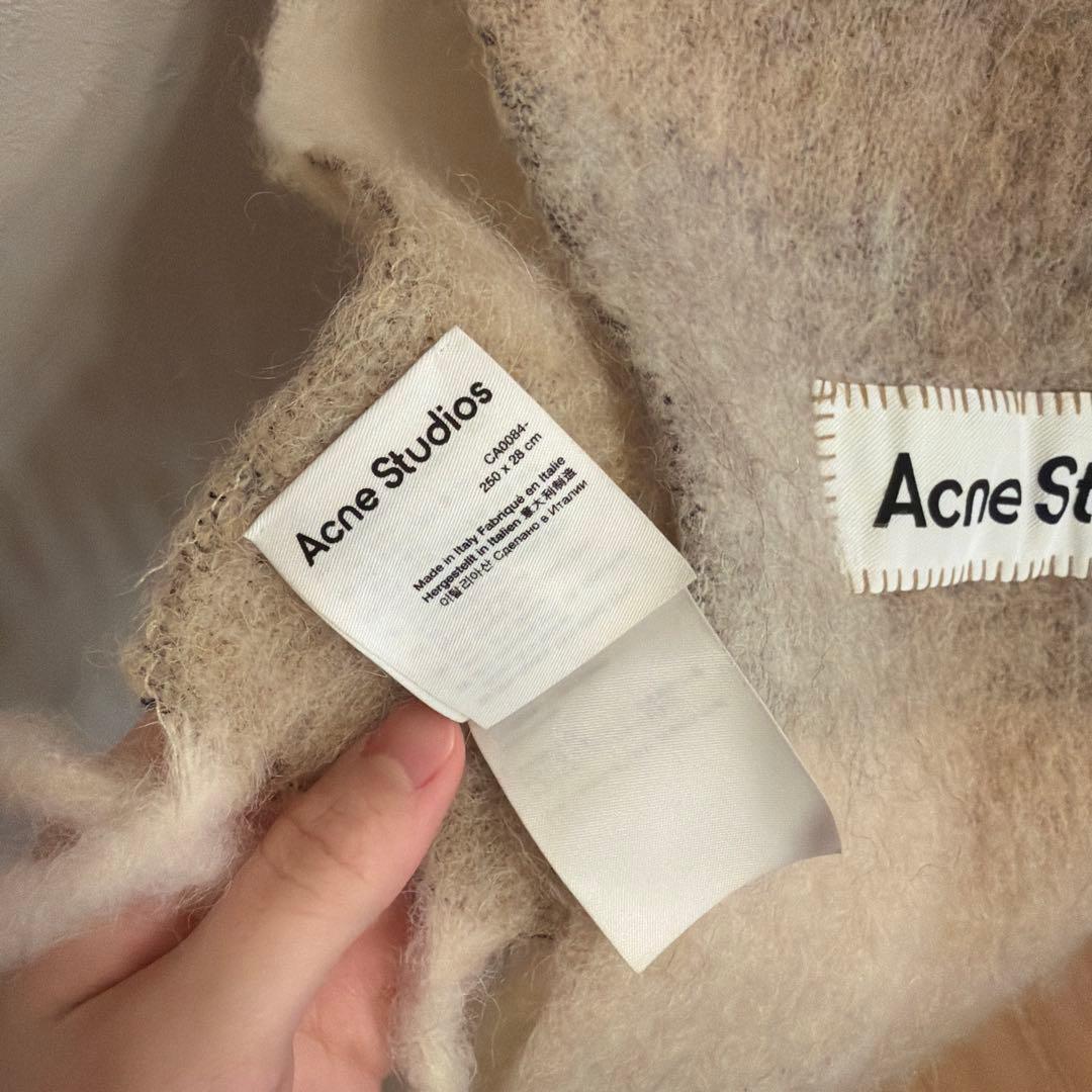 Acne Studios チェック柄ウールマフラー