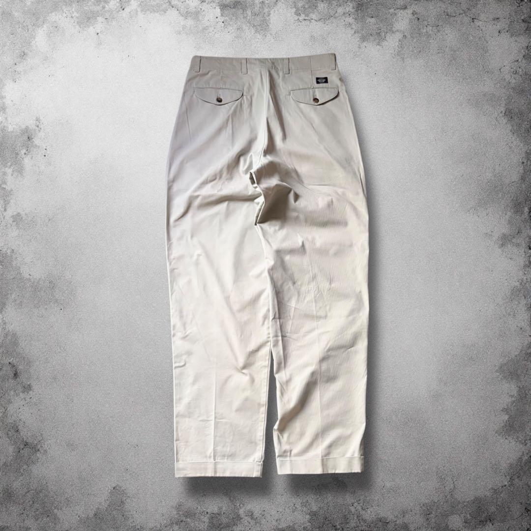 90s USA製 DOCKERS ツータックワイドチノ ヴィンテージ 白チノパン