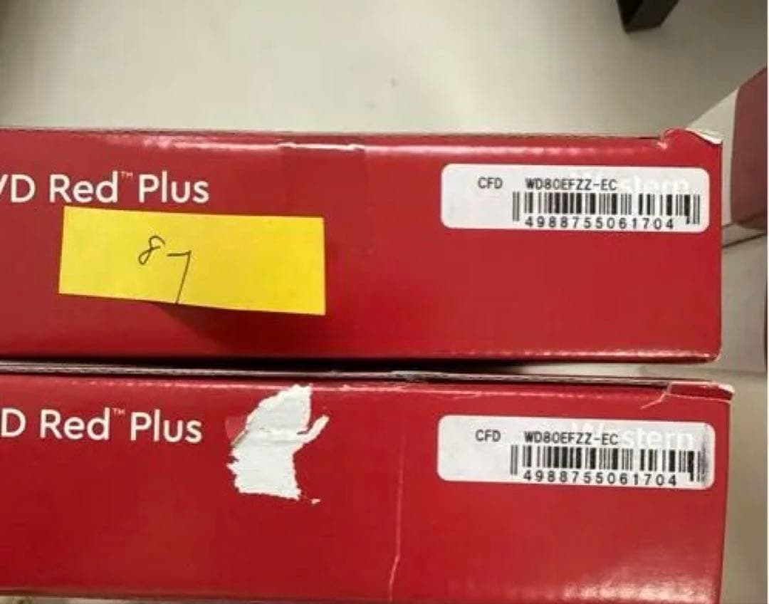 WD Red Plus 3.5インチ HDD NAS用 2T×2 、8T×2