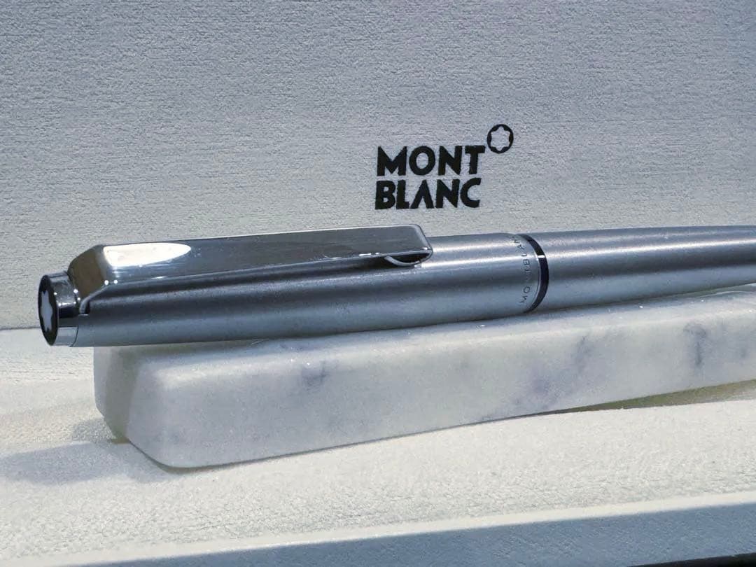 【美品】モンブラン No300 万年筆シルバー&ブルー