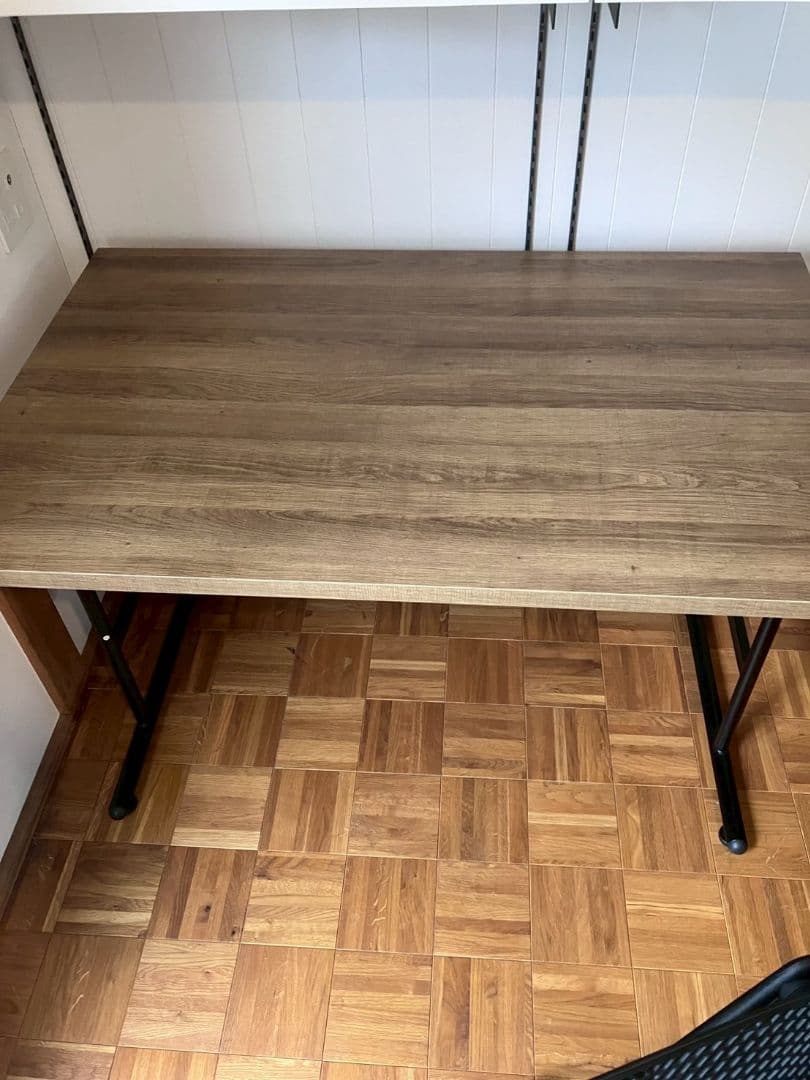 木目調シンプルデザインデスク幅120cm