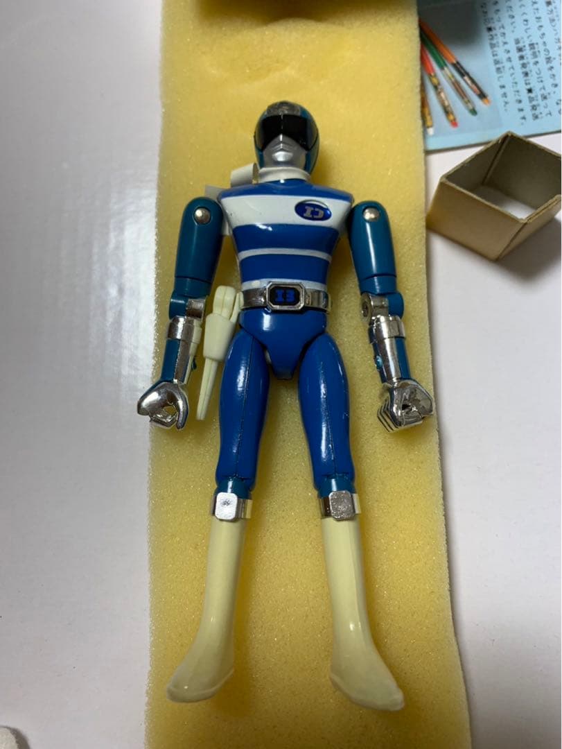⚠️デッドストック　電子戦隊デンジマン　デンジブルー　超合金　当時物　ポピー