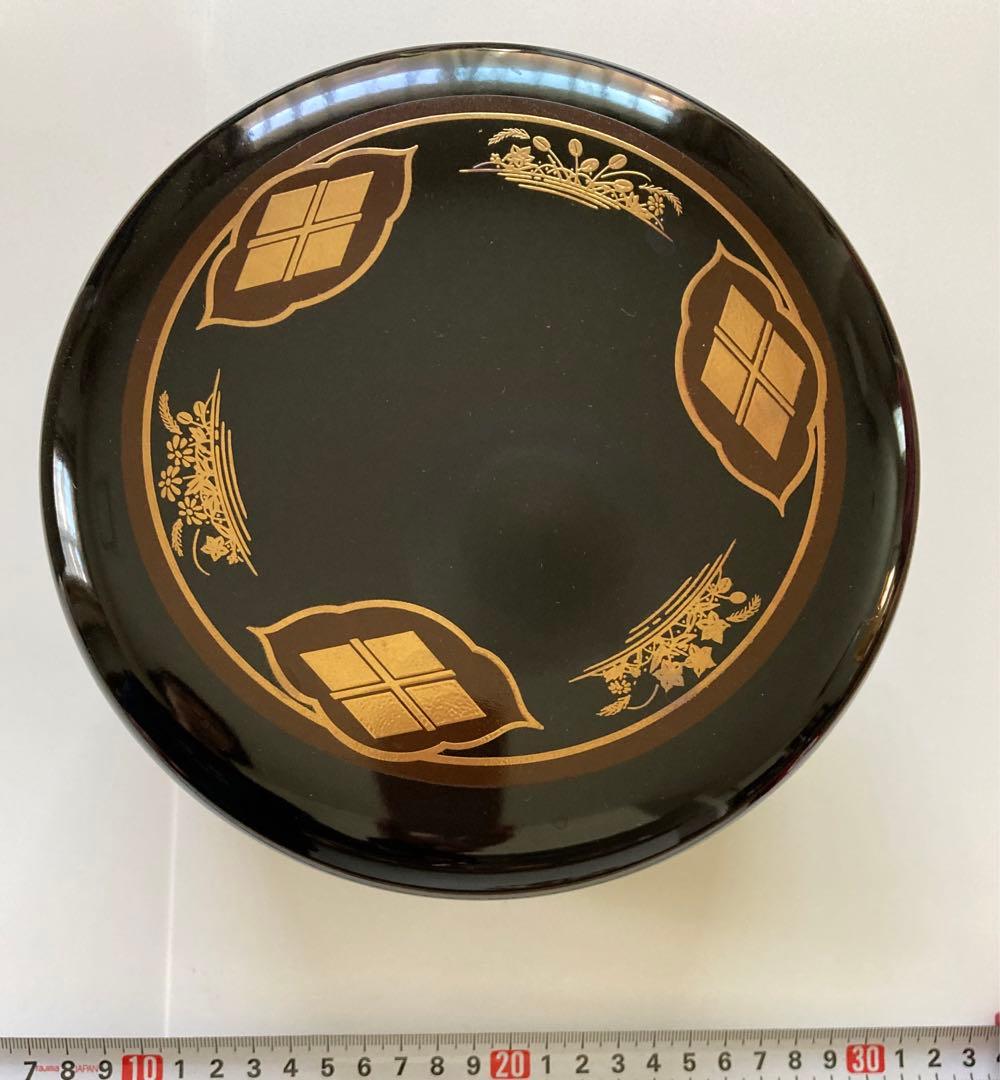 【お値下げ】　【新品】秀衡塗り／黒塗秀衡秋草／重箱／漆芸／漆塗り／民芸／伝統工芸