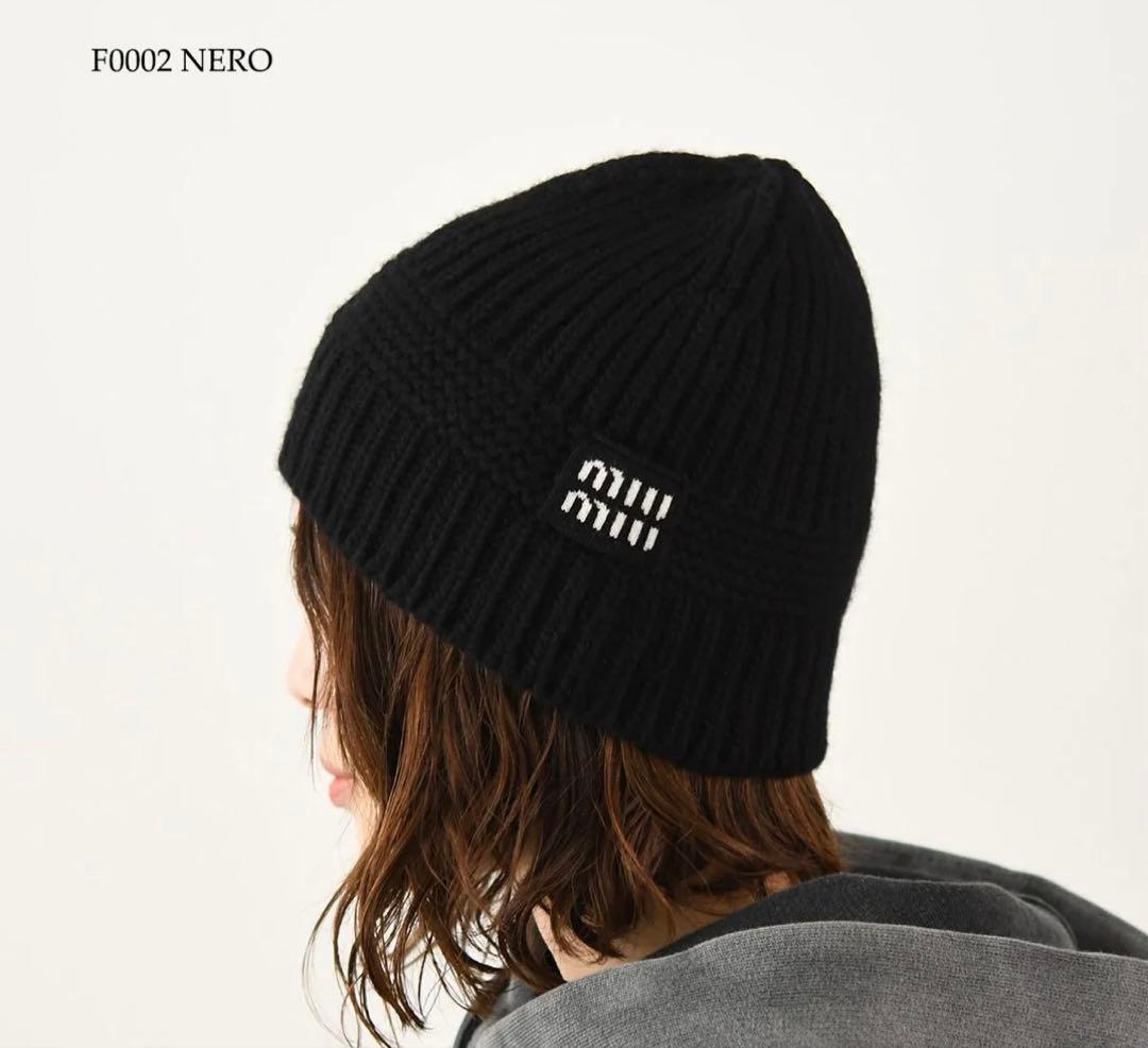 MIUMIU ニット帽/ビーニー　Black