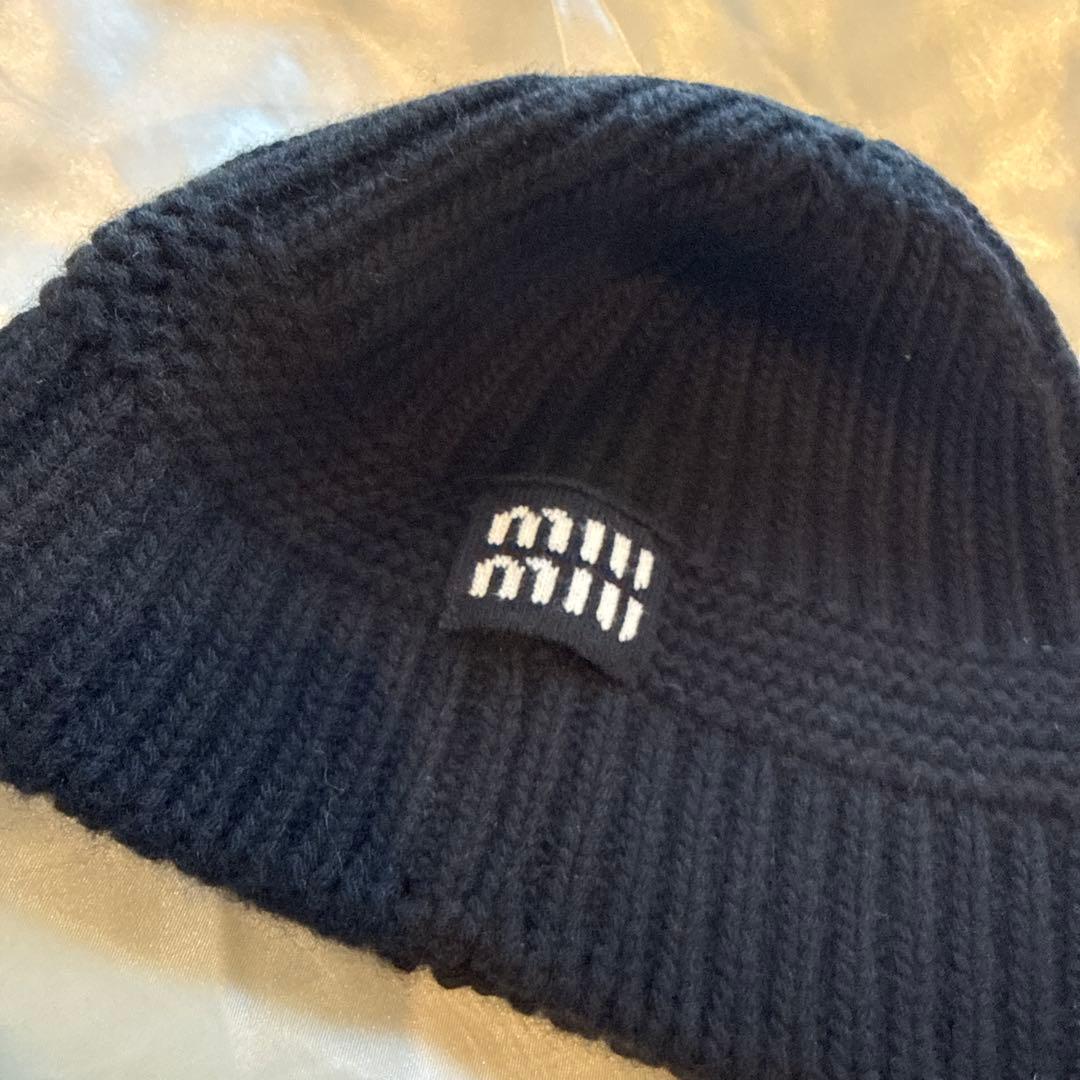 MIUMIU ニット帽/ビーニー　Black