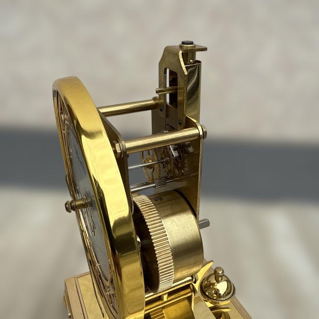 Master 400-Day 置時計 ガラス製 金色　ゼンマイ巻き式　レトロ