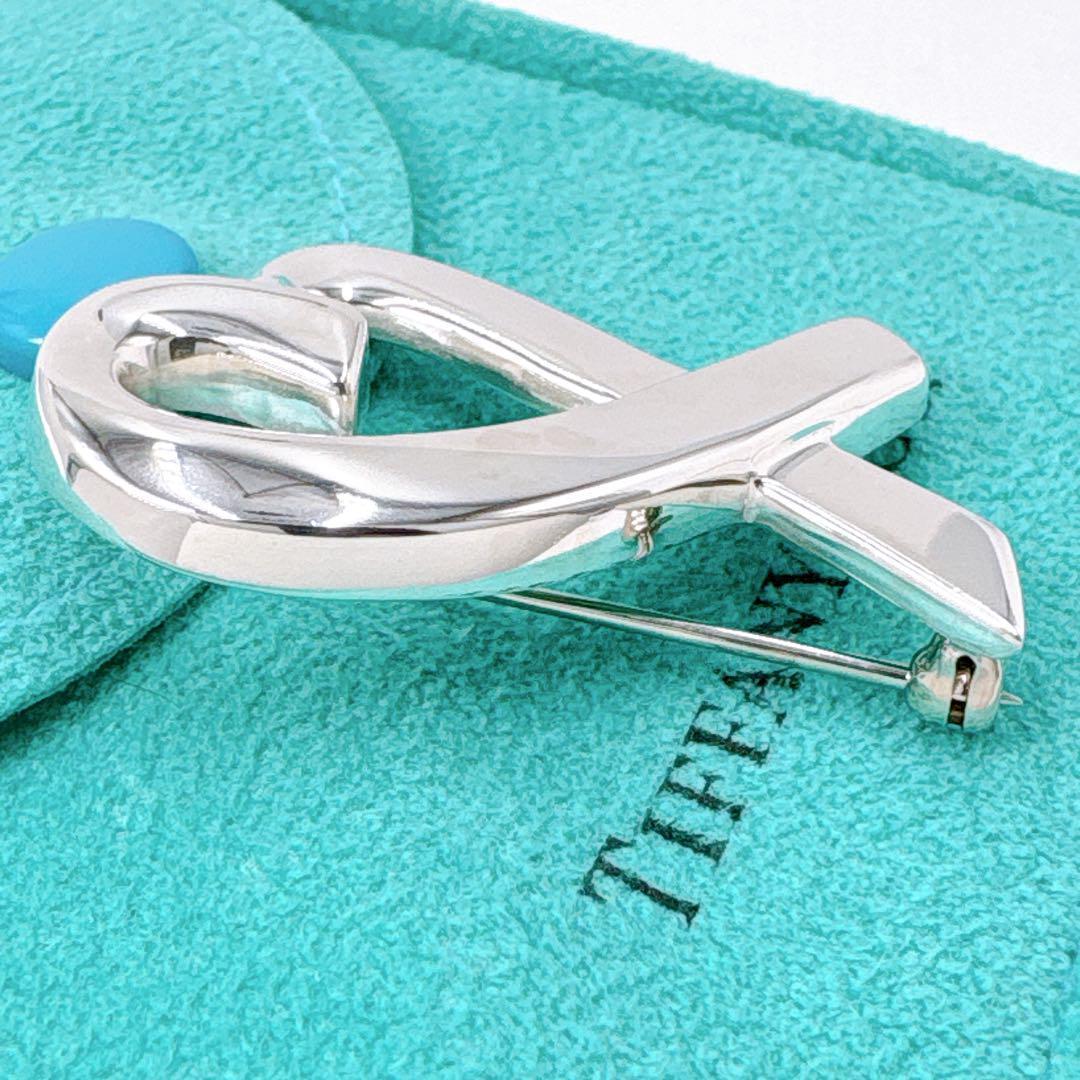 極美品 オールドティファニー ラビングハート ブローチ シルバー925