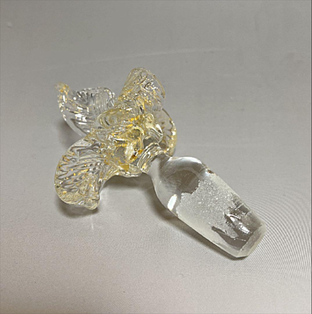 ムラノ／ヴェネチアンガラス＊レース 蓋付 パフュームボトル 香水瓶 一輪挿し