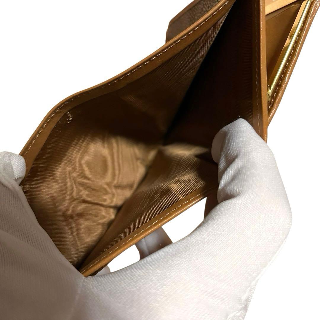 極美品✨未使用級セリーヌ マカダム トリオンフ 二つ折り財布 がま口 レディース